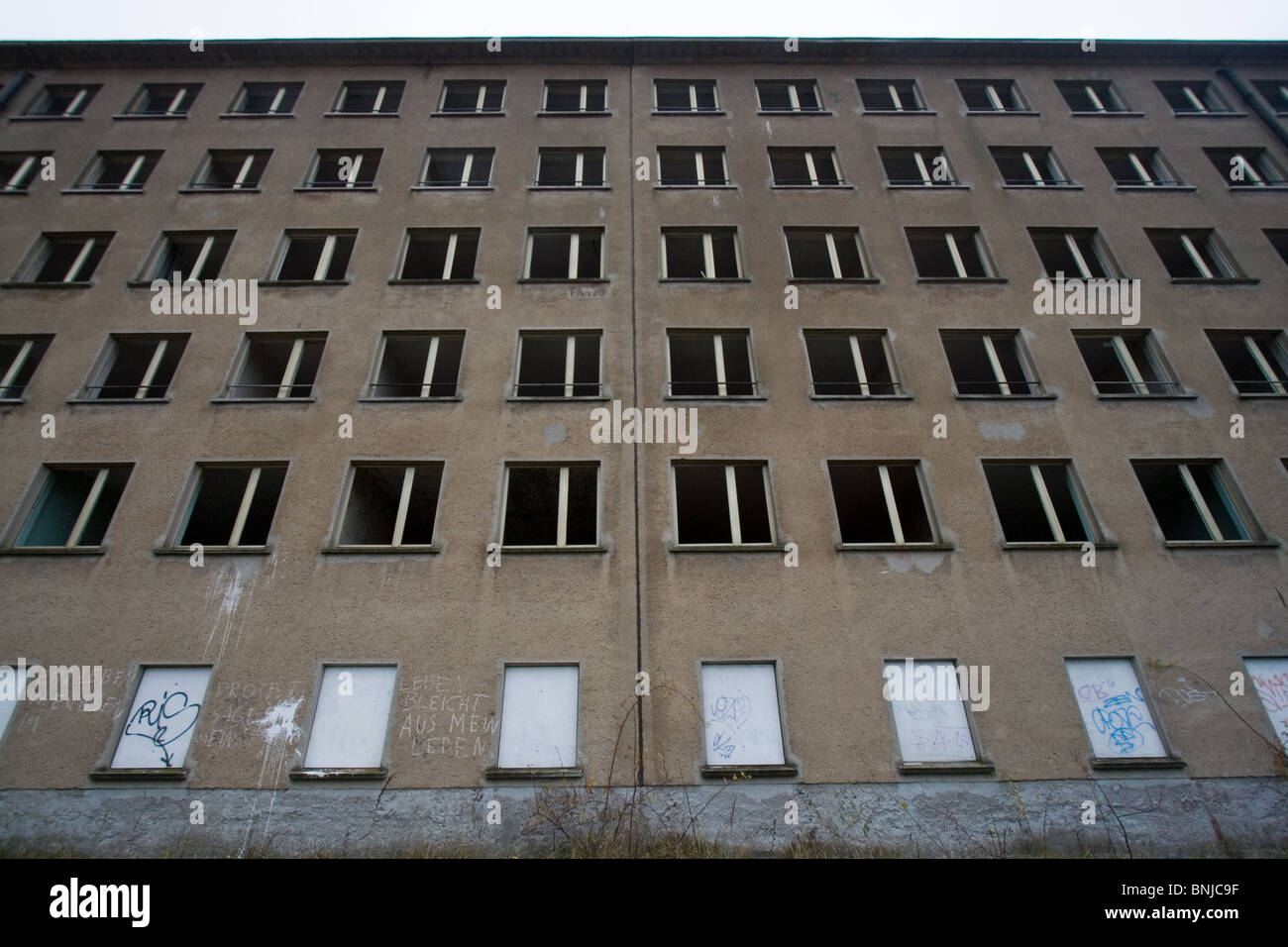 Prora, East-Germany. Hitler località balneare per i lavoratori tedeschi. Foto Stock