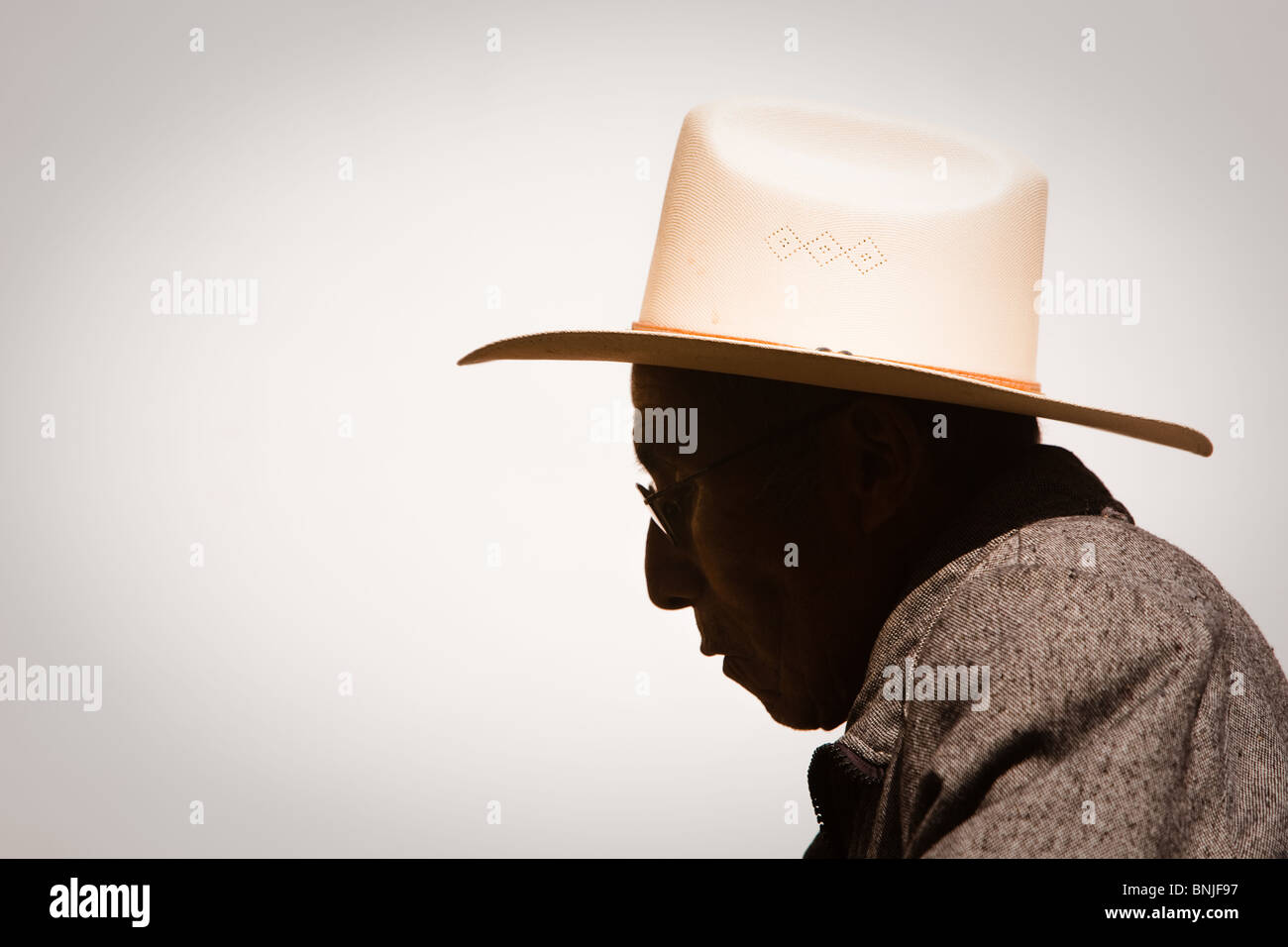 Profilo di un uomo indigeno in San Cristobal de las Casas, Chiapas, Messico Foto Stock