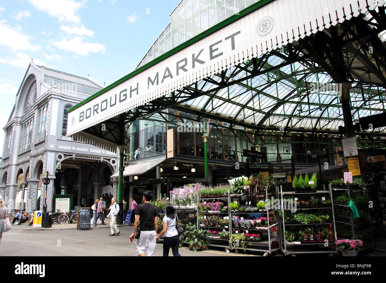 Borough Market, Southwark Street, Southwark, Il London Borough di Southwark, Greater London, England, Regno Unito Foto Stock