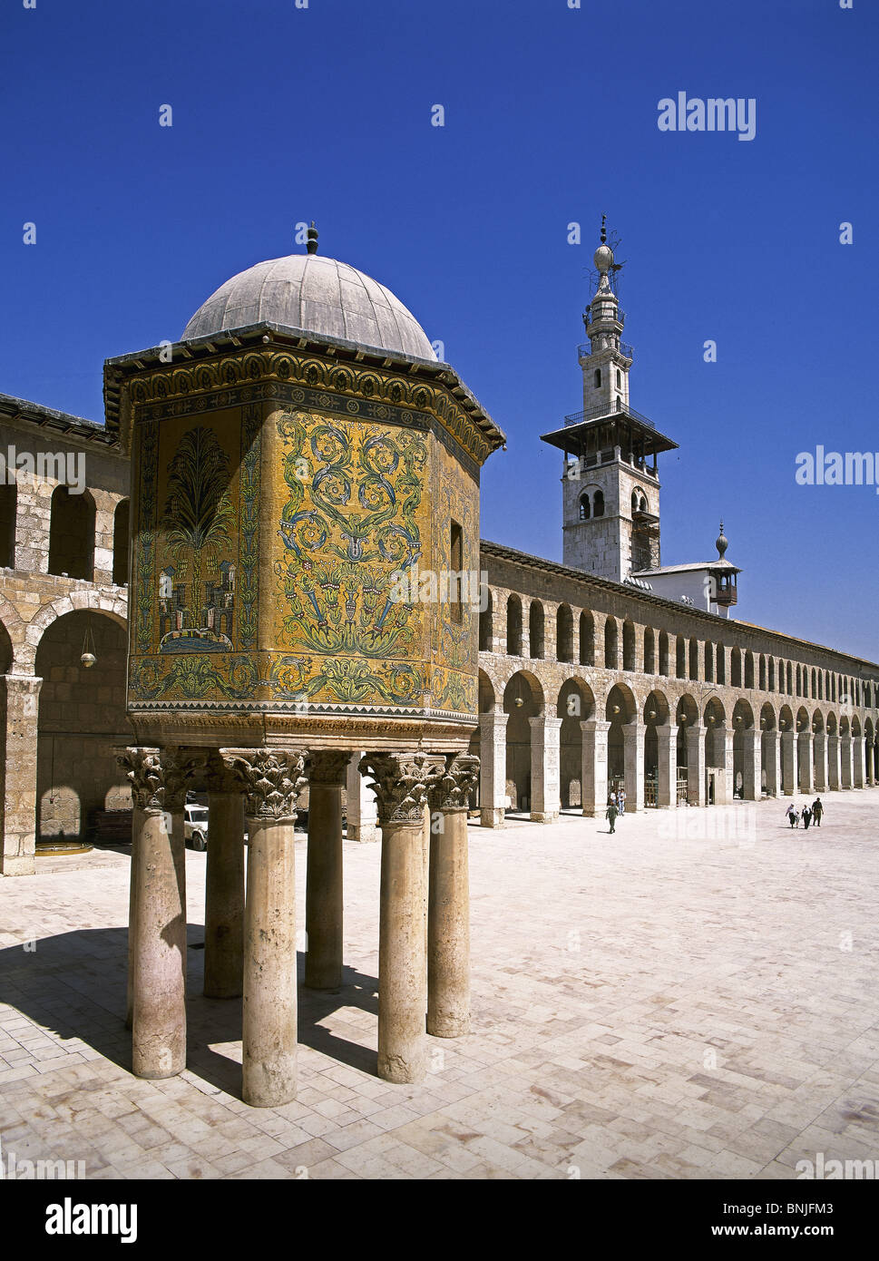 La siria Febbraio 2006 Damasco città moschea Umayyad UNESCO World Heritage Site cupola del tesoro Foto Stock