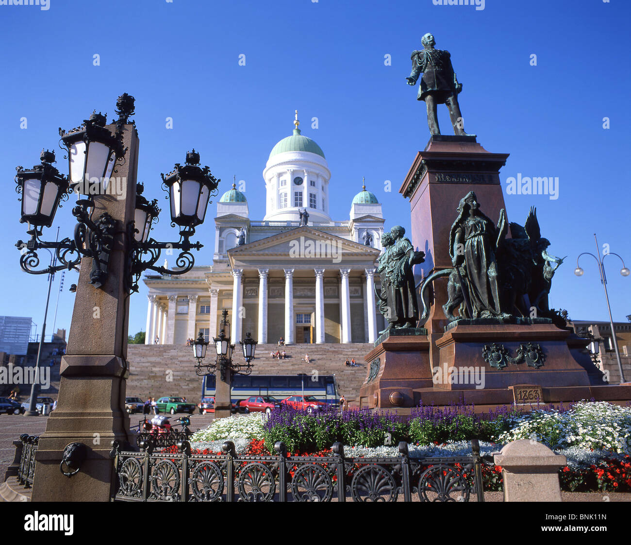 Cattedrale di Helsinki, Piazza del Senato, Helsinki, Repubblica di Finlandia Foto Stock