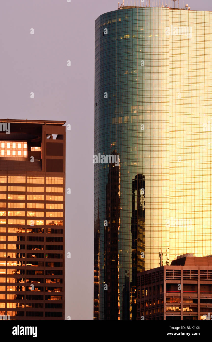 Texas Houston. Skyline del centro. Foto Stock