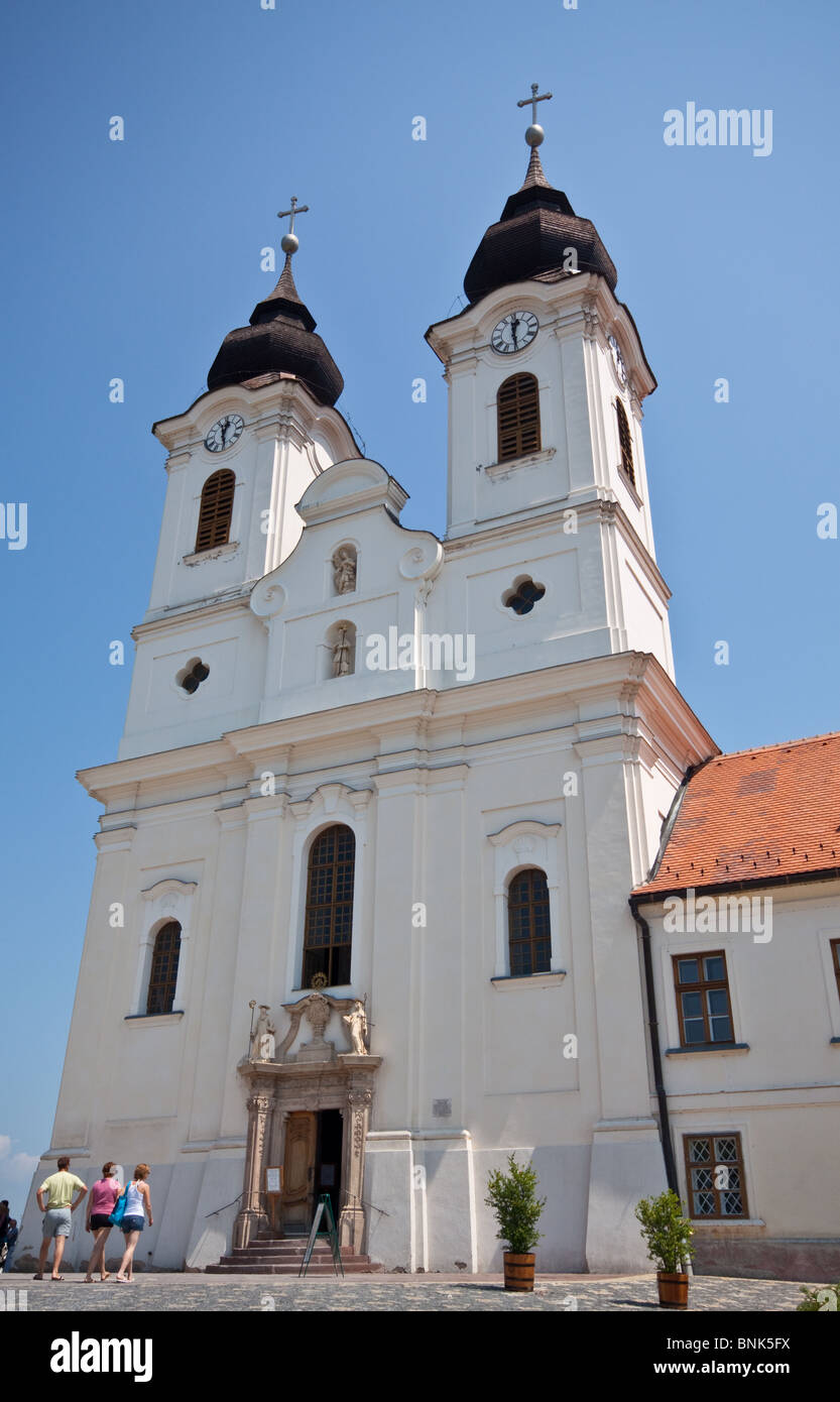 Tihany Abbey, Lago Balaton Ungheria Foto Stock