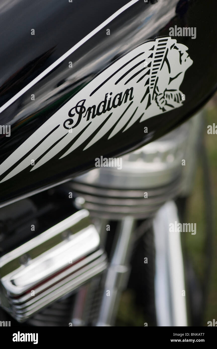 Capo indiano motocicletta. Classic American Motorcycle Foto Stock