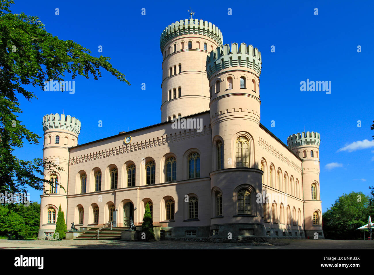 Il castello di Granitz, Lancken-Granitz, Ruegen, Meclemburgo-Pomerania Occidentale, Germania, Europa Foto Stock