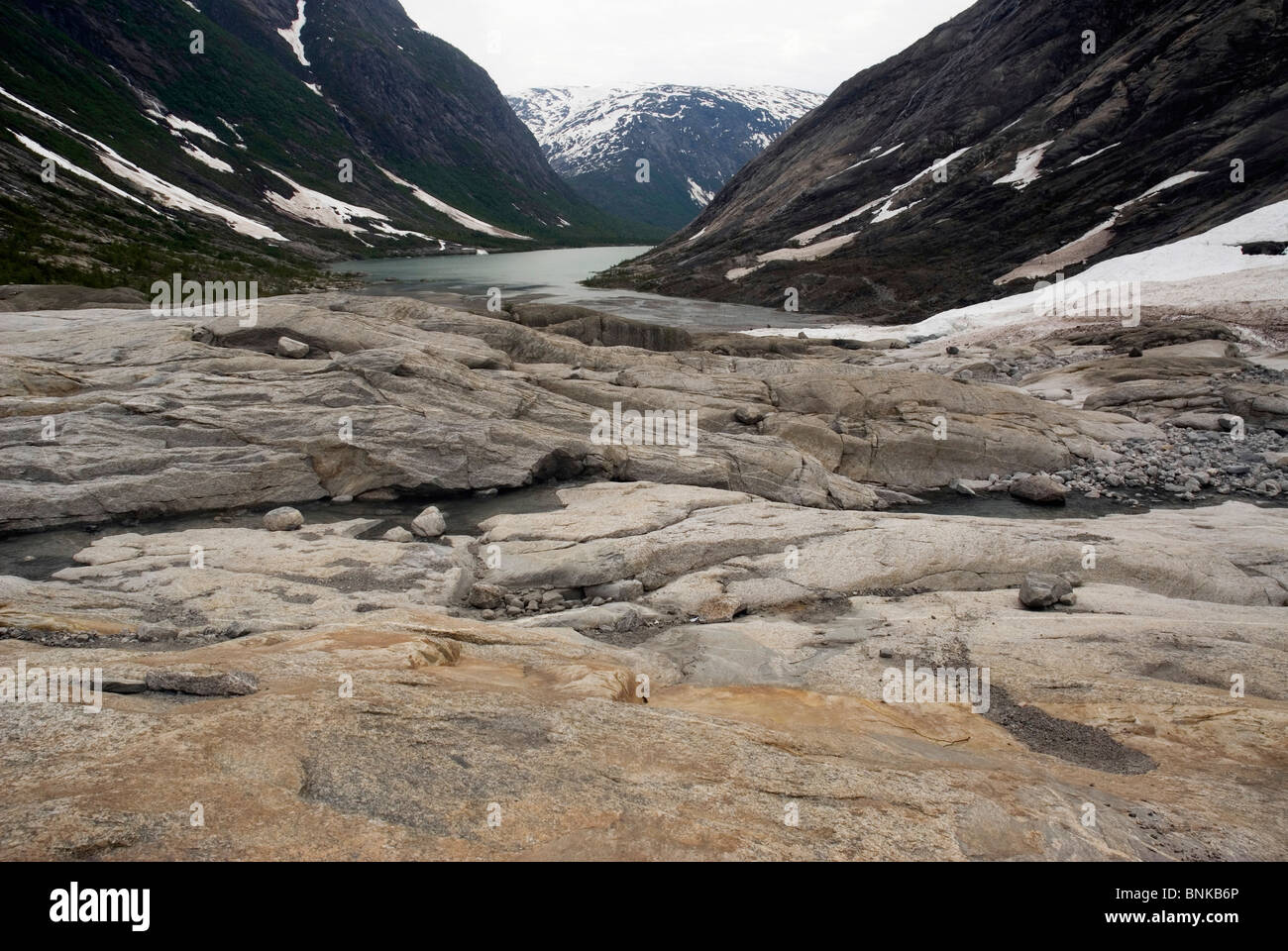 Glaciar Jostedel, a Nigarsbreen, Norvegia. Foto Stock