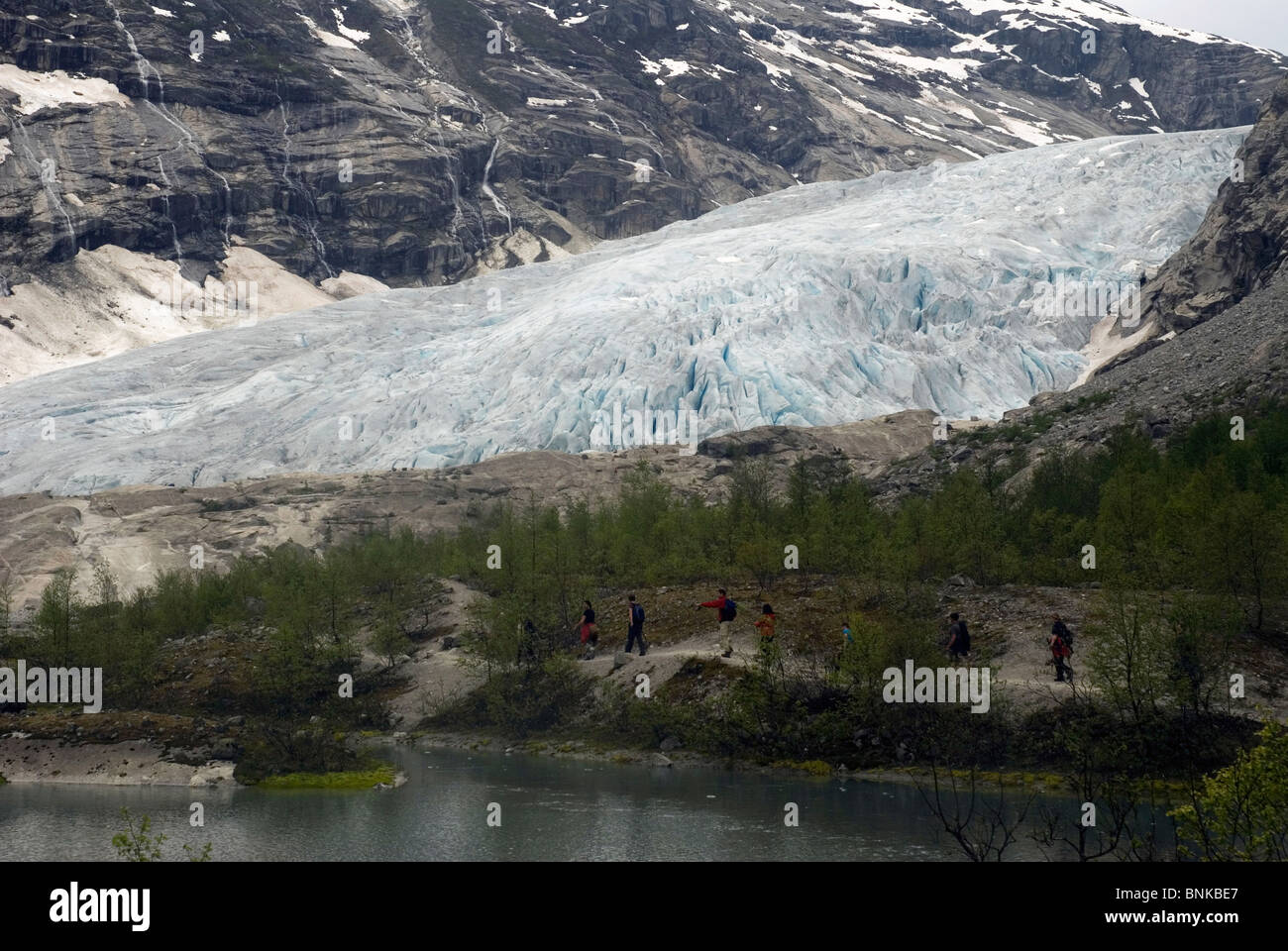 Glaciar Jostedel, a Nigarsbreen, Norvegia. Foto Stock