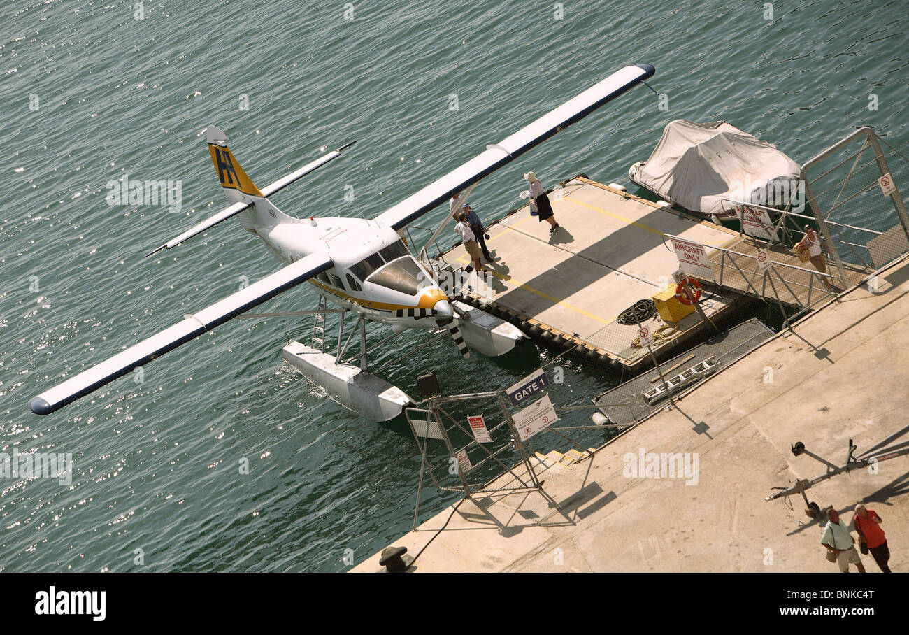 Idrovolante al porto di La Valletta Malta Dehavilland DHC-3 turbina lontra singolo aeromobile Foto Stock