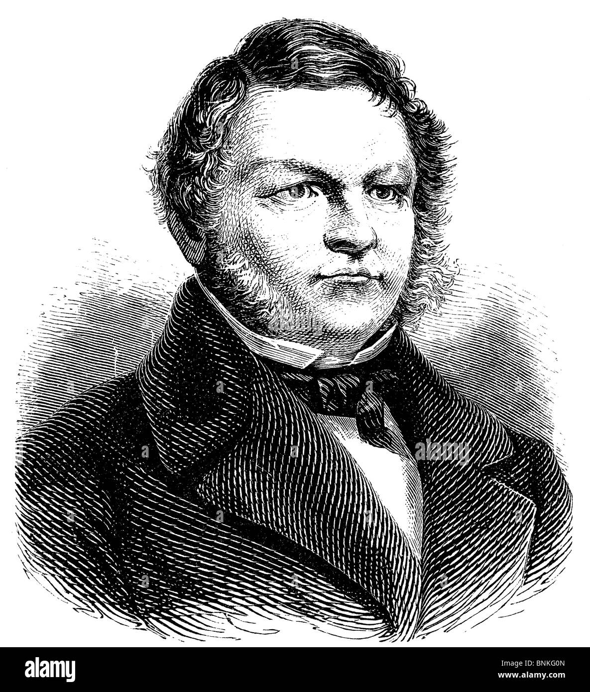 August Borsig (23 giugno 1804 - 6 luglio 1854), uomo d'affari tedesco. Il fondatore della fabbrica Borsig-Werke Foto Stock