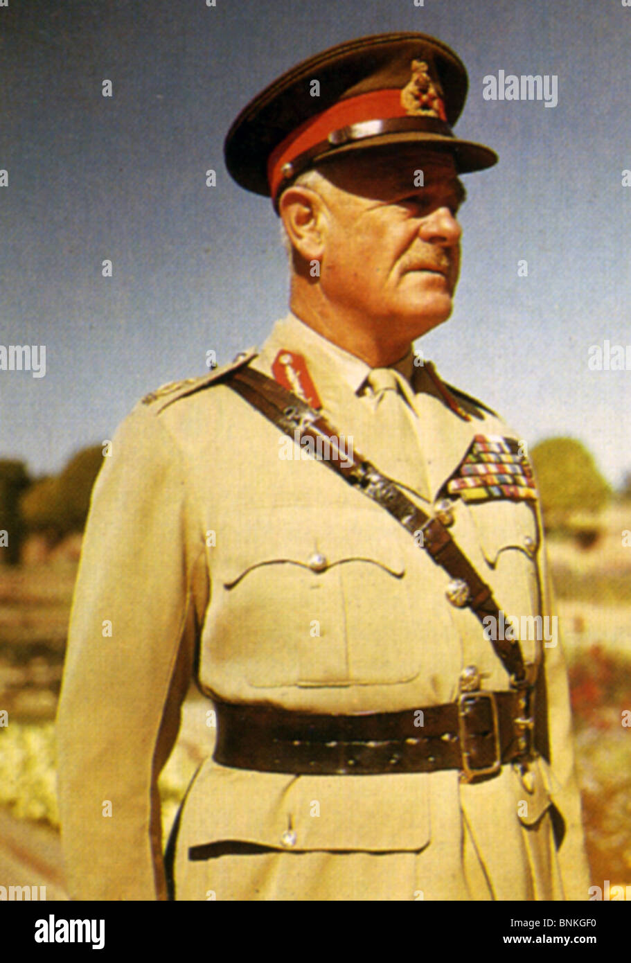 Maresciallo di Campo ARCHIBALD WAVELL (1883-1950) che ha comandato esercito britannico forze in Medio Oriente durante il WW2 Foto Stock