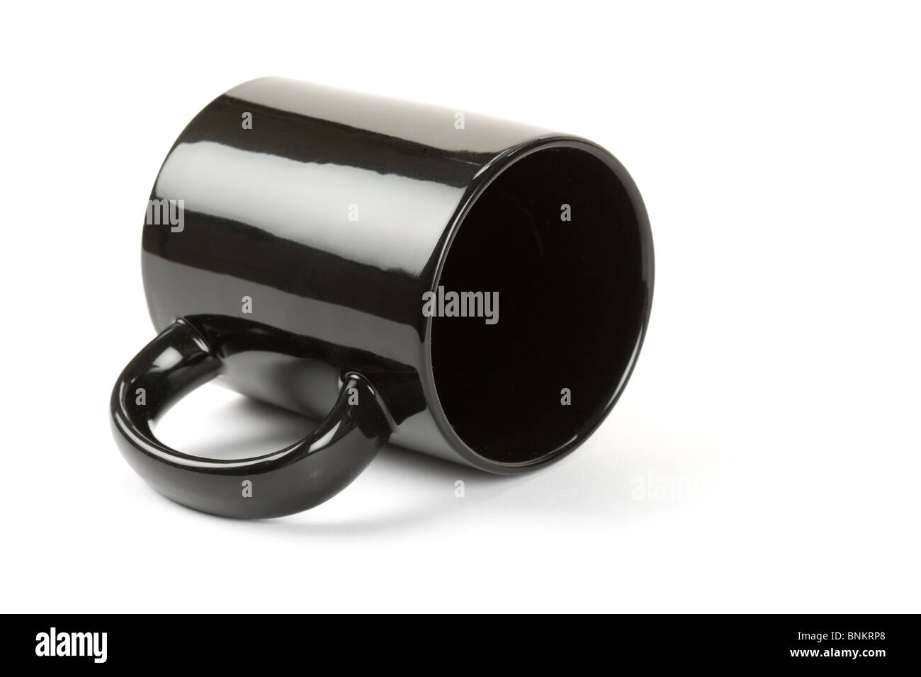 Tazza nera close up shot Foto Stock