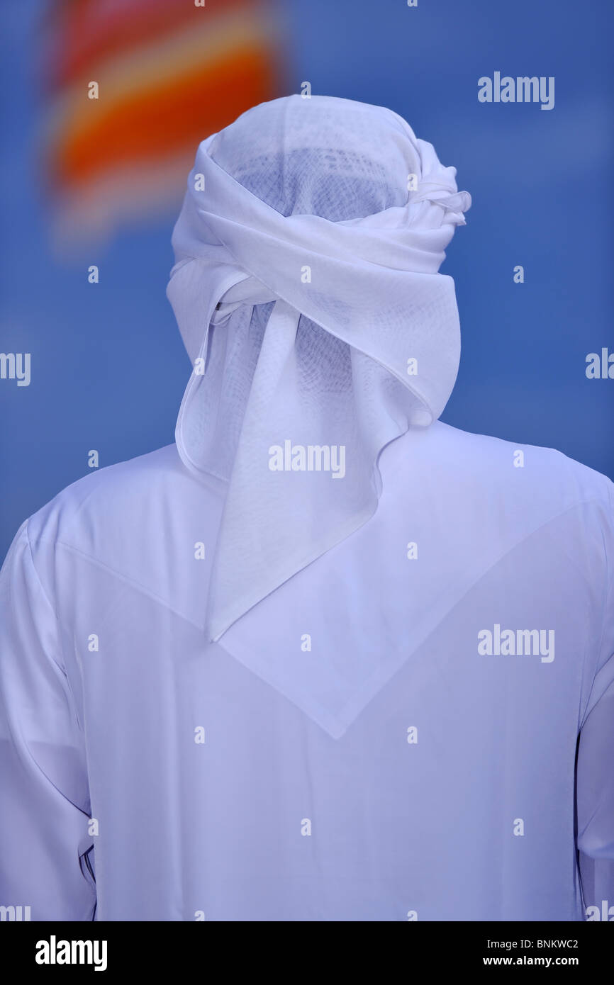 Tradizionale araba abito di testa - Keffiyeh o Gutrah Foto Stock