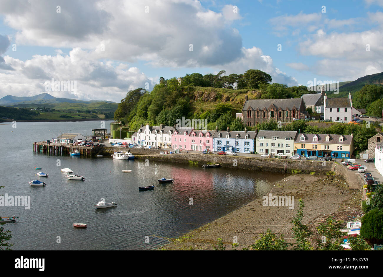 La porta a Portree Isola di Skye in Scozia Foto Stock