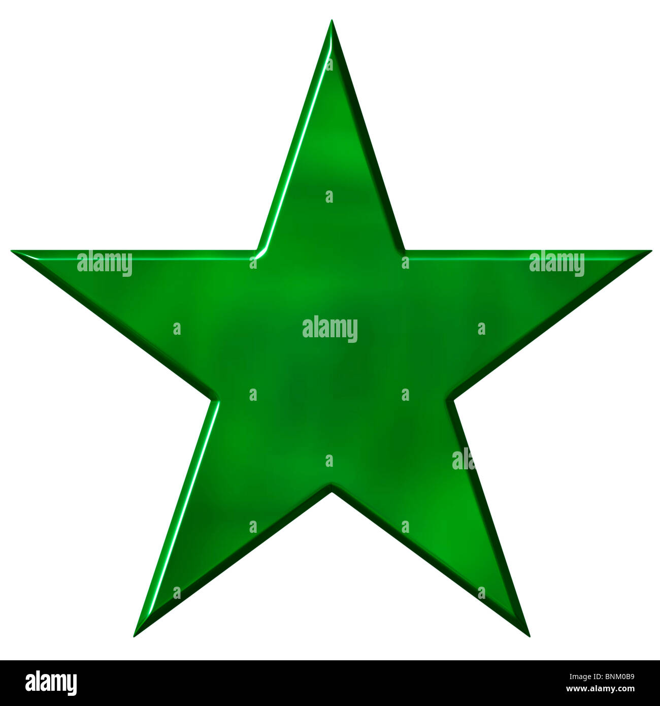 stella verde 3D Foto Stock