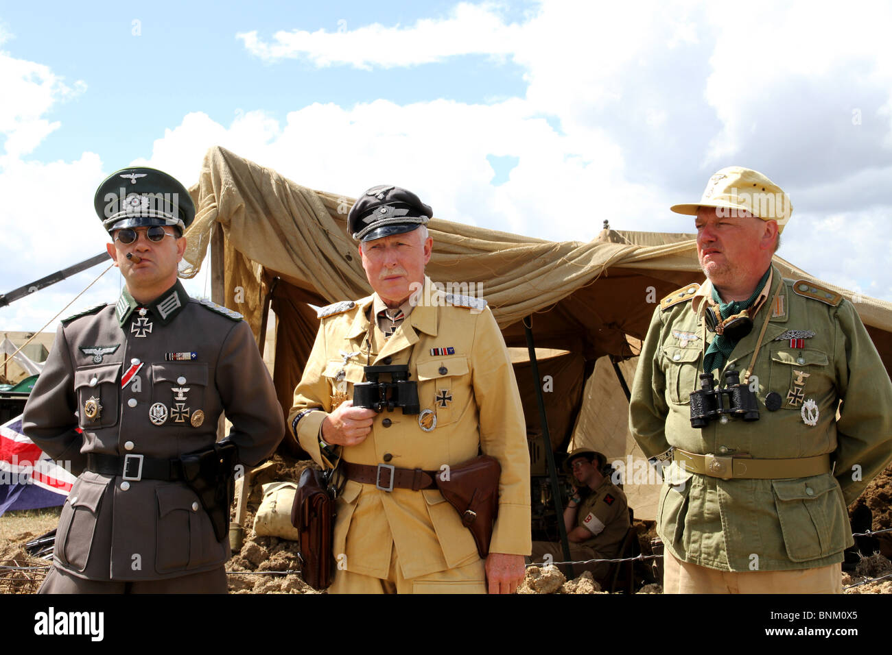 Guerra e Pace show, Kent 2010. La rievocazione di tedeschi di alto comando dalla Seconda Guerra Mondiale. Foto Stock