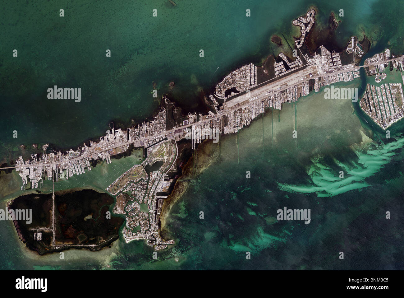 Mappa aerea vista al di sopra Marathon key Florida keys Foto Stock