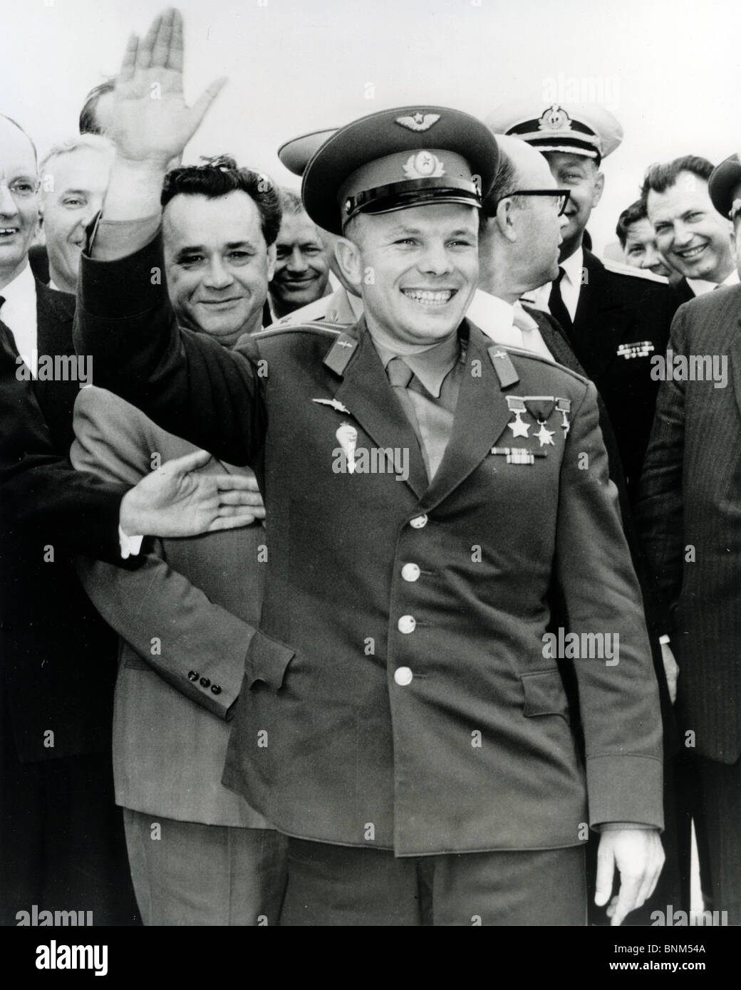 YURI GAGARIN (1934-1968) cosmonaute sovietico e il primo uomo nello spazio Foto Stock