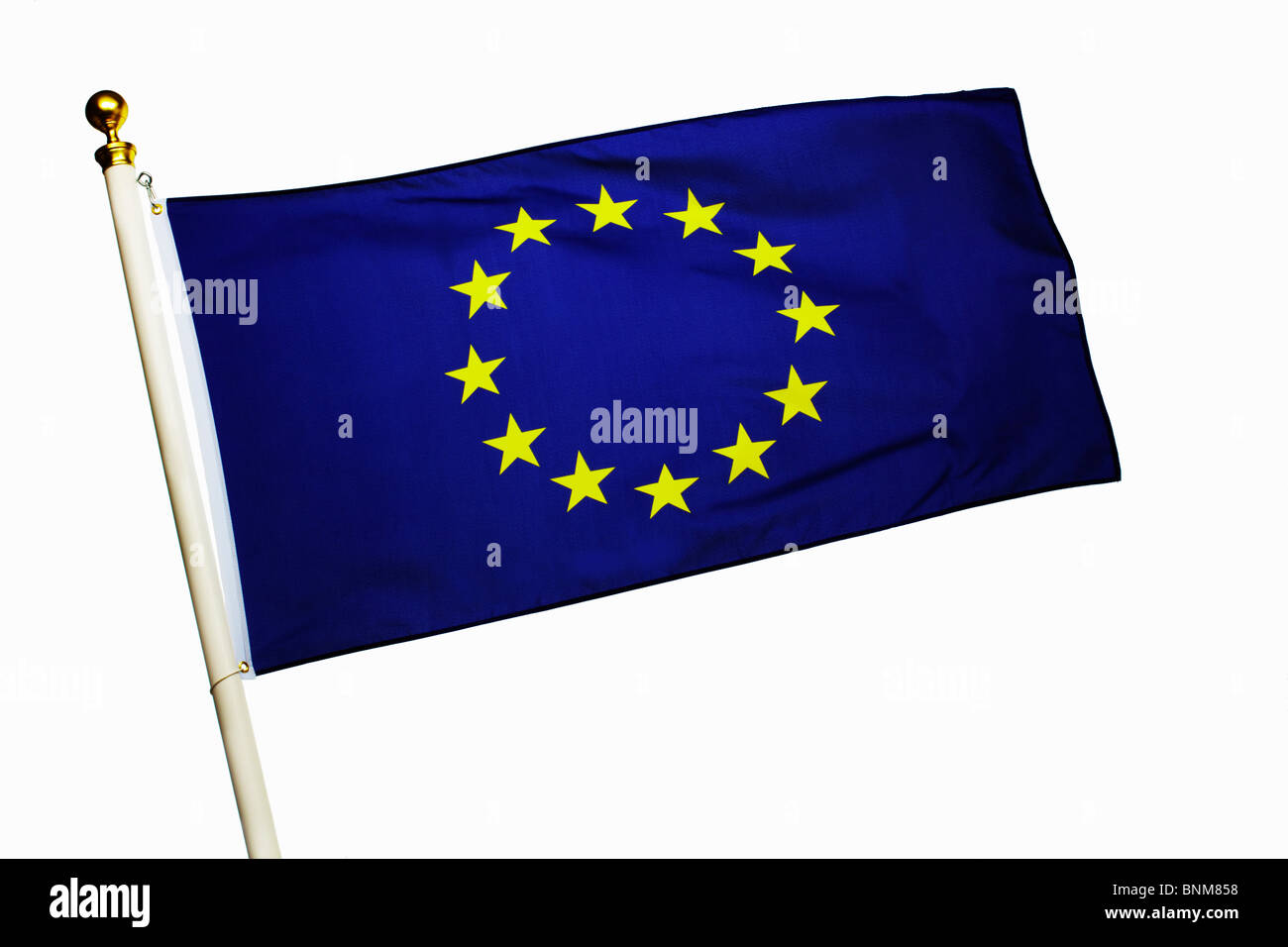 Bandiera dell'Unione europea battenti Foto Stock