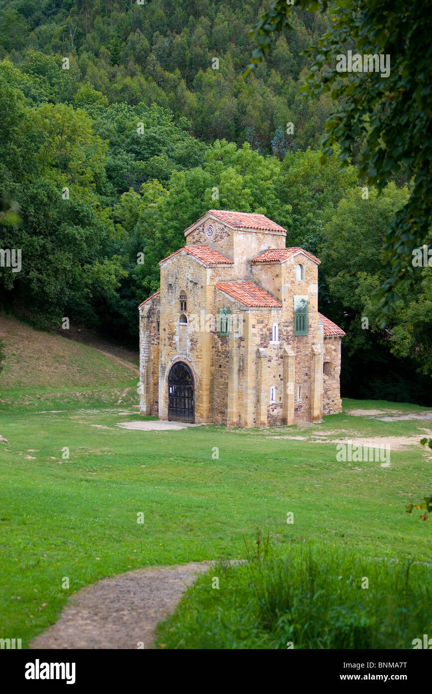 Spagna Asturie Oviedo la chiesa di San Miguel de Lillo il patrimonio culturale mondiale holidays travel, Foto Stock