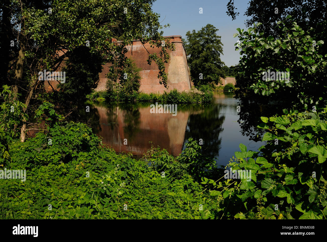 La Zitadelle di Spandau, Bastione Koenig e fossato, fortezza rinascimentale, Spandau, Berlino, Germania, Europa Foto Stock