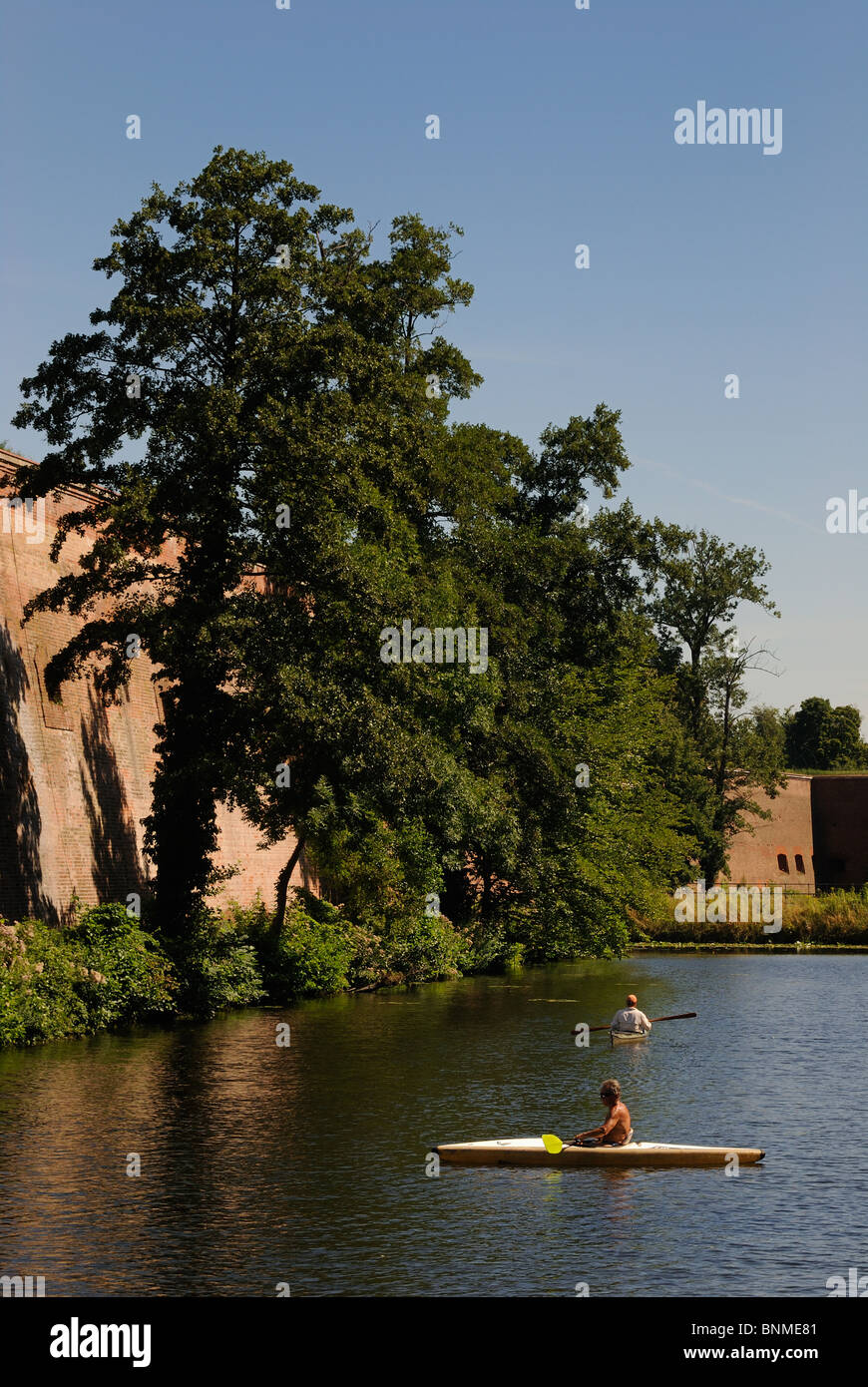 La Zitadelle di Spandau, Bastione Koenig e fossato, fortezza rinascimentale, Spandau, Berlino, Germania, Europa Foto Stock