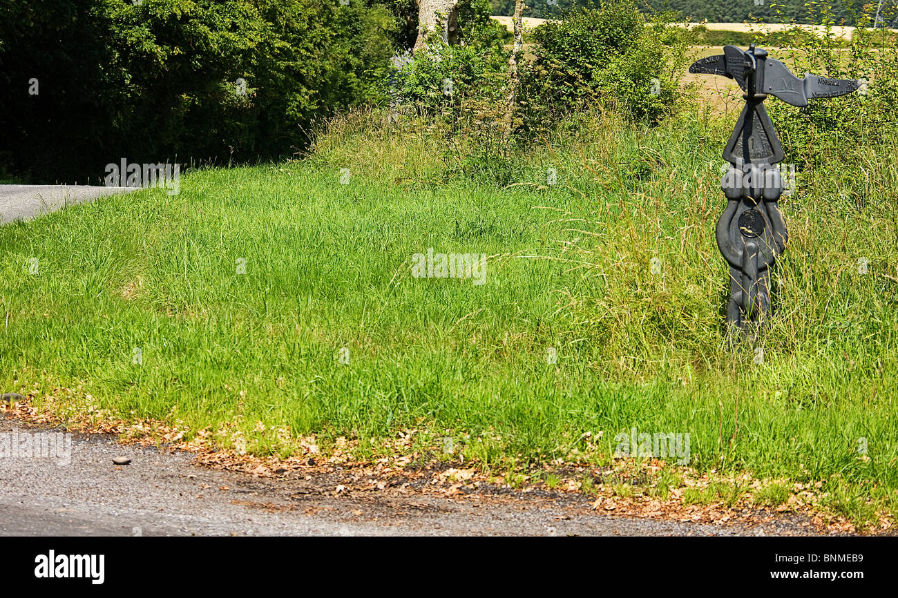 Ciclo nazionale network cartello stradale. Scottish Borders. Foto Stock