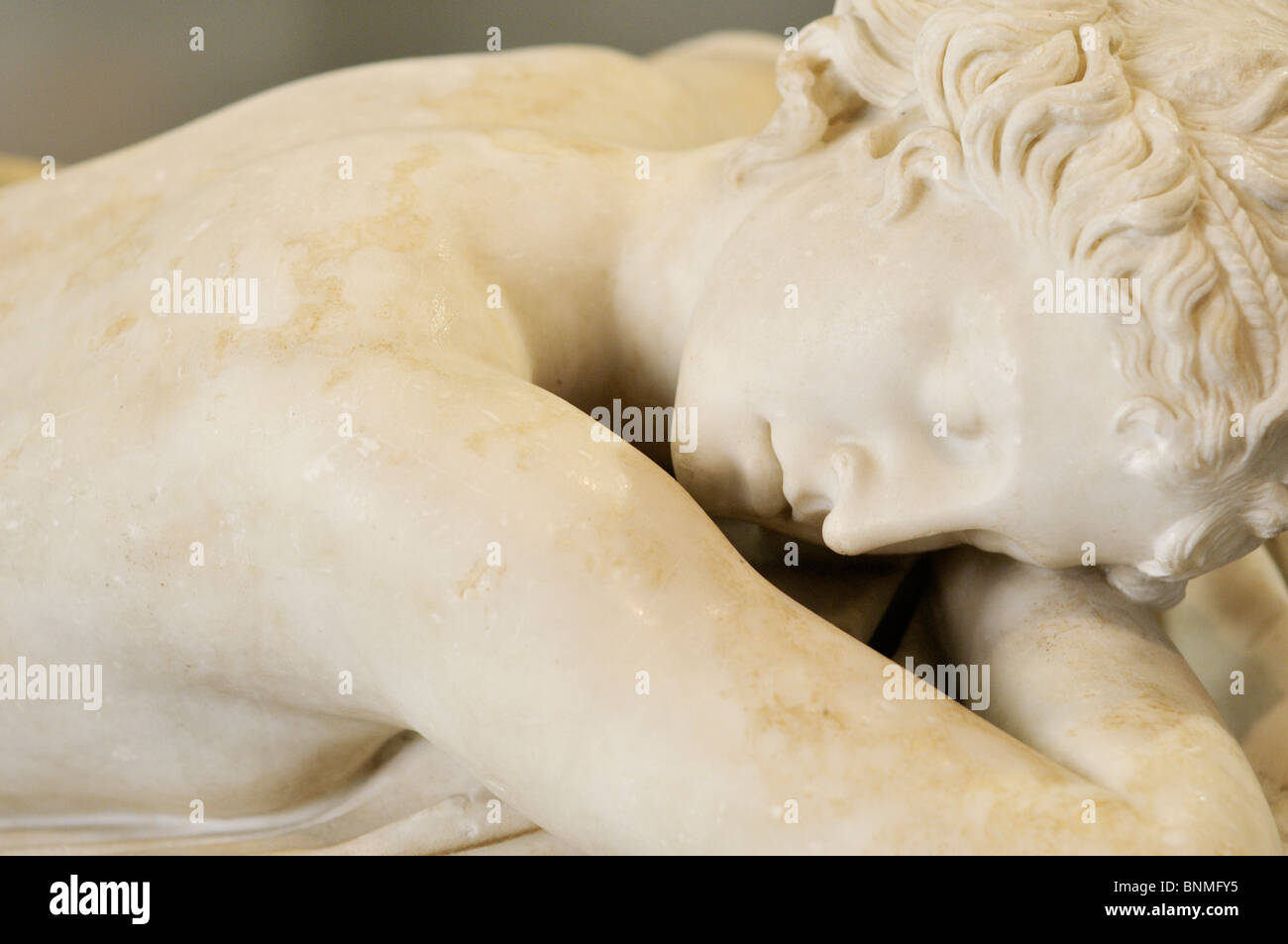 Roma. L'Italia. Museo Nazionale di Roma. Palazzo Massimo alle Terme. Ermafroditi a pelo. Ermafrodito dormiente. Foto Stock