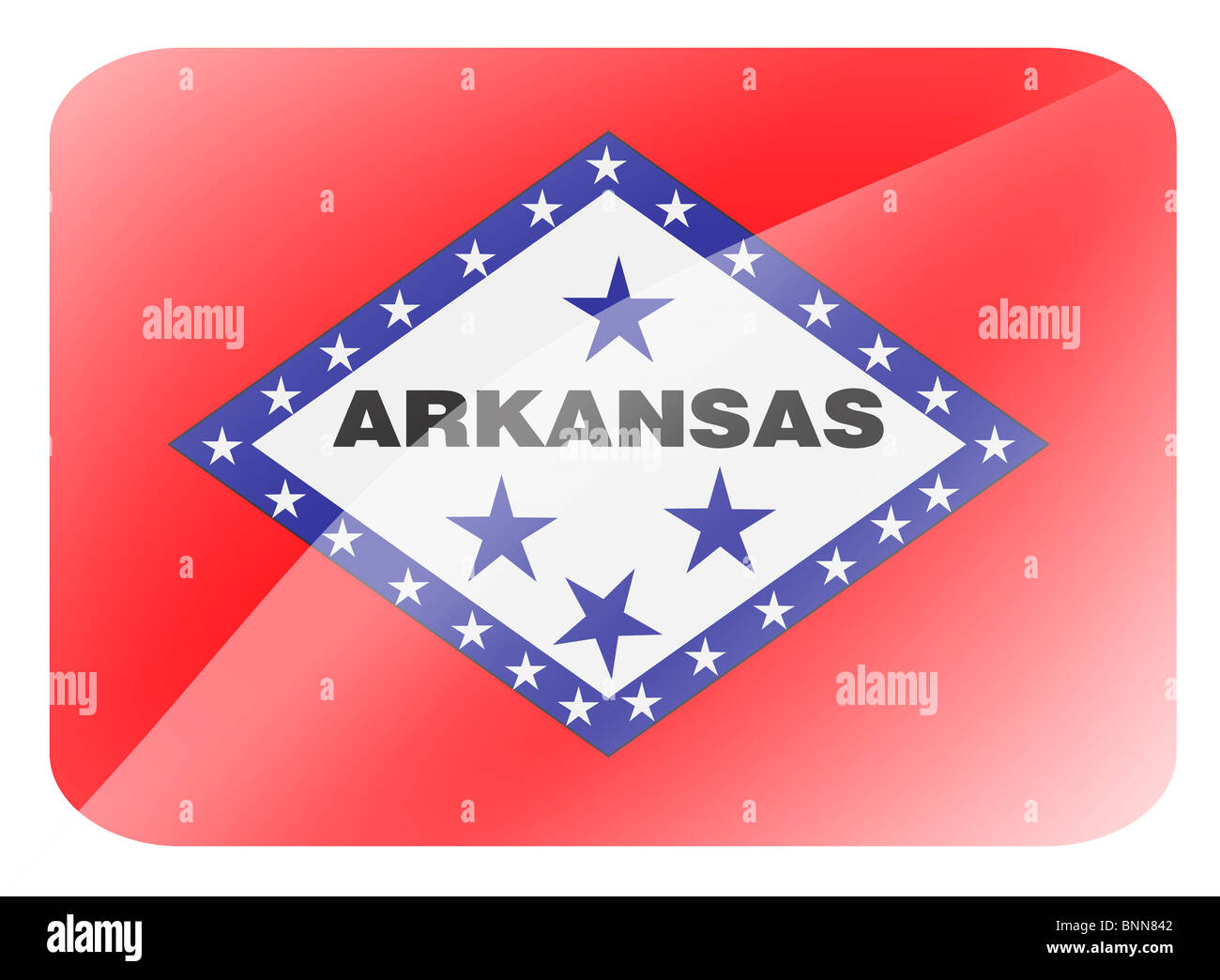 Bandiera dell'Arkansas Foto Stock