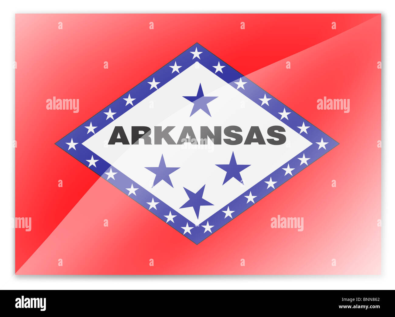 Bandiera dell'Arkansas Foto Stock