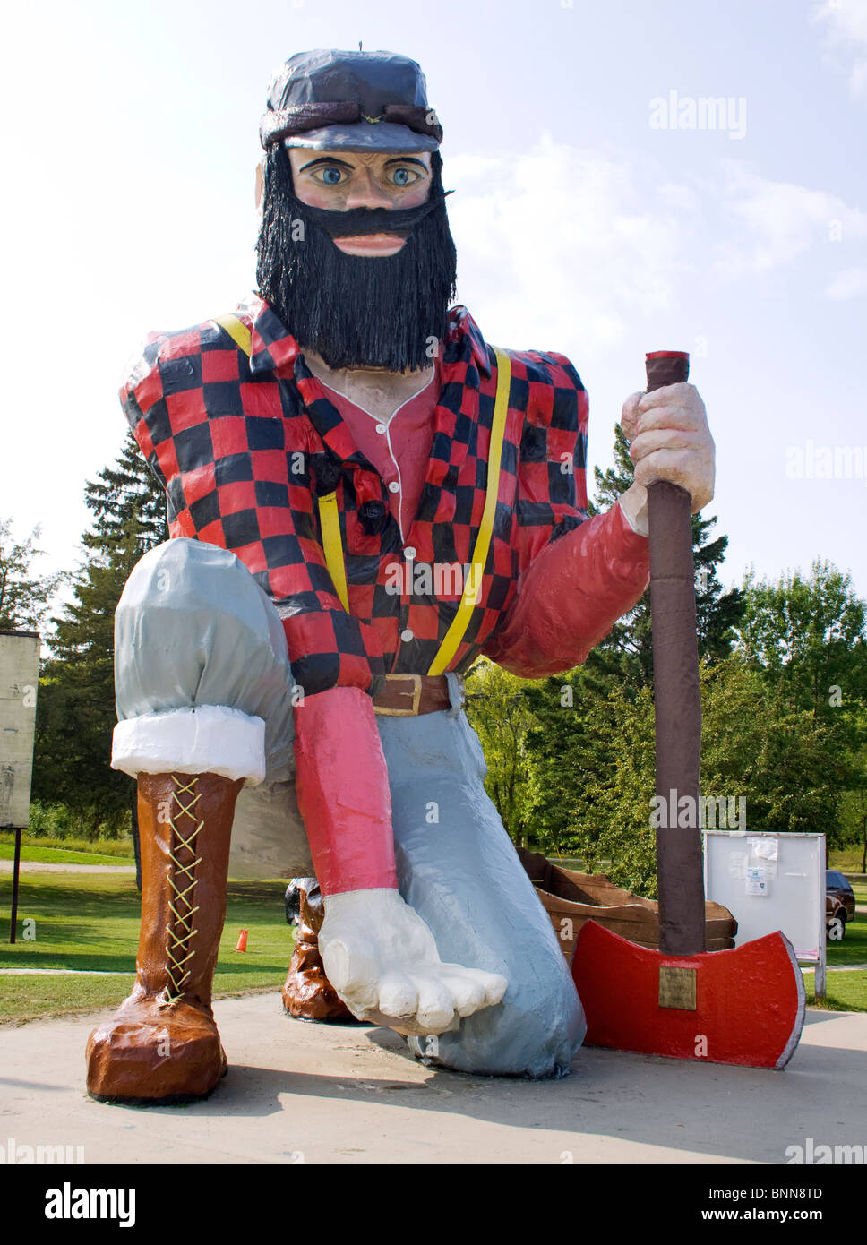Luogo di nascita di Paul Bunyan in Akeley Minnesota Foto Stock