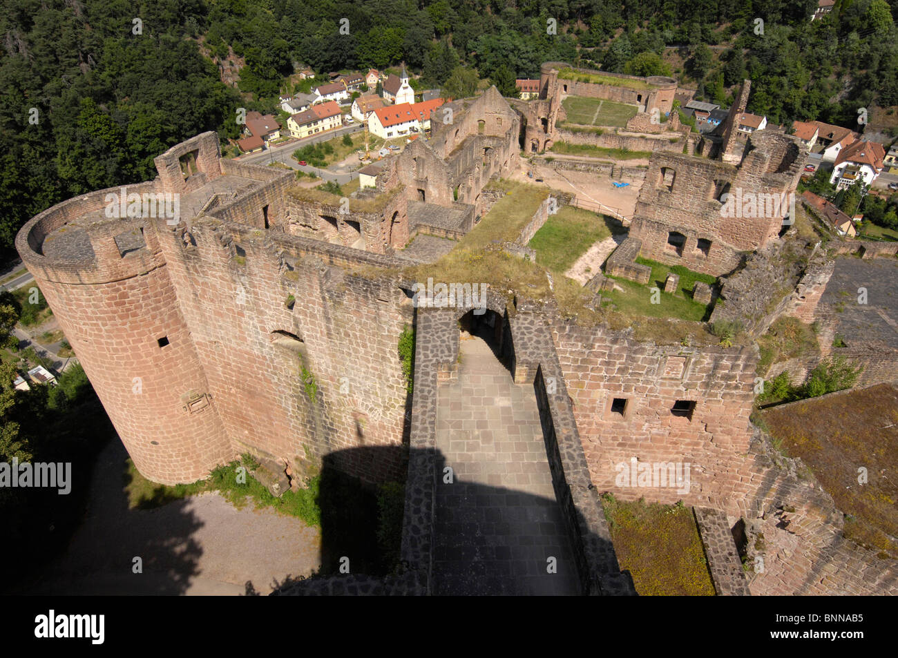 Germania Renania-Palatinato Hardenburg Bad Dürkheim nord Strada del Vino il castello del Palatinato Medioevo Foto Stock