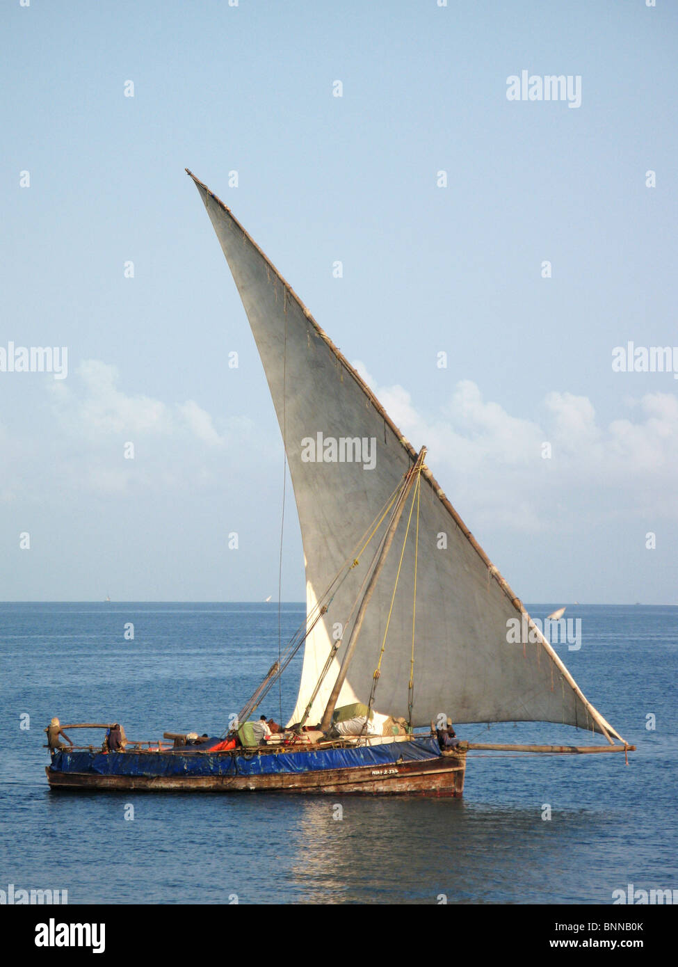 Africa Tanzania Tanzania Zanzibar Stone Town Stonetown barca vela local Foto Stock