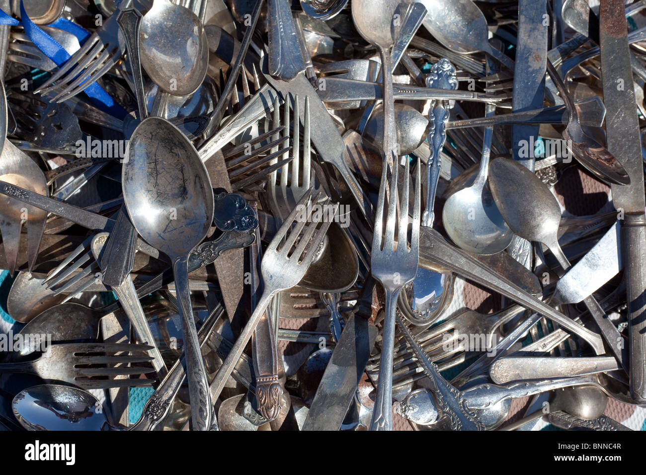 Argenteria antica. Foto Stock