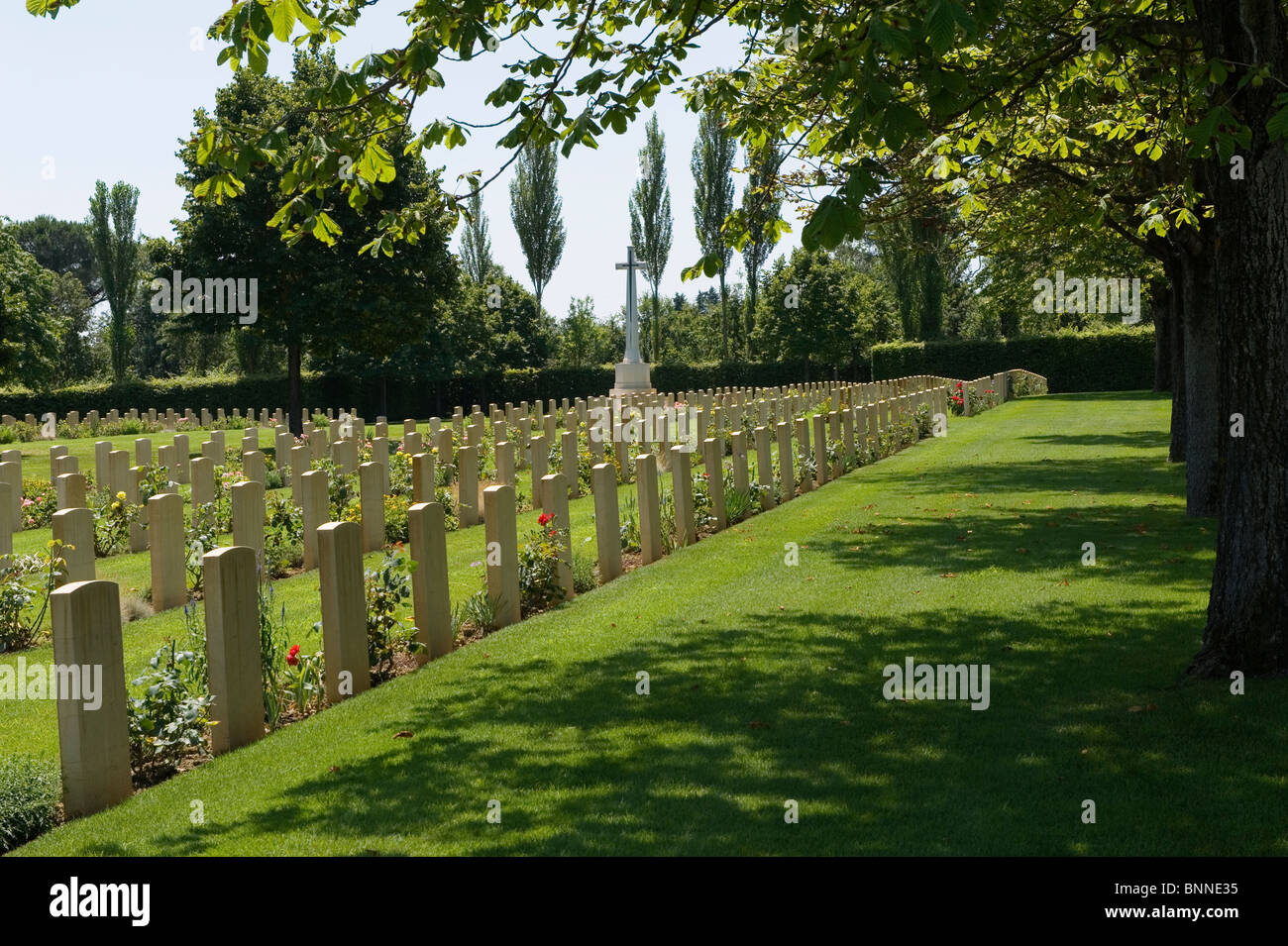 Commonwealth War Graves cimitero di Arezzo,Toscana, Italia.-2010. Foto Stock
