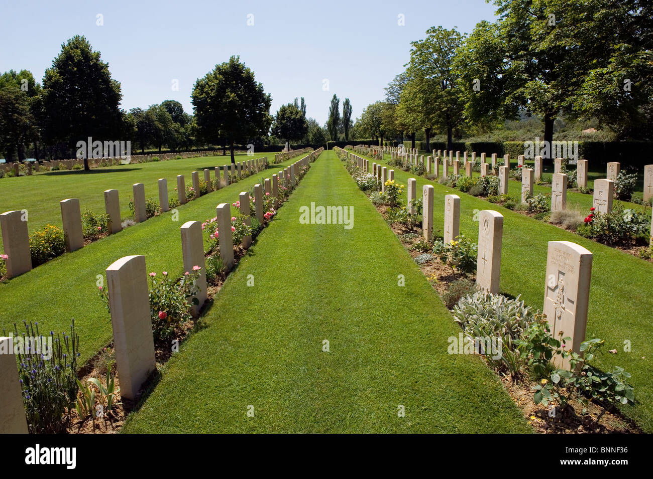 Commonwealth War Graves cimitero di Arezzo,Toscana, Italia.-2010. Foto Stock