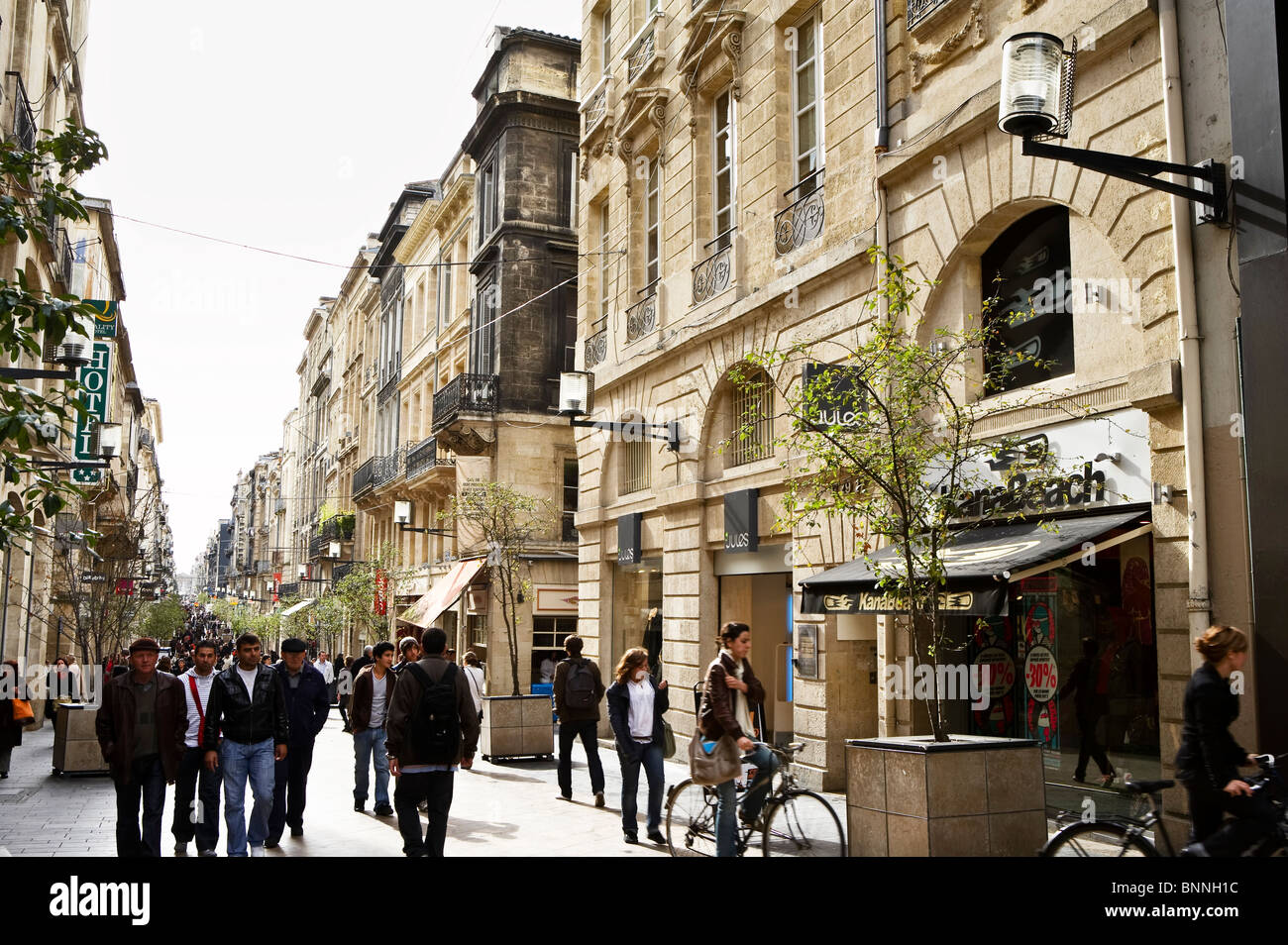 Il centro della città di Bordeaux, Francia Foto Stock