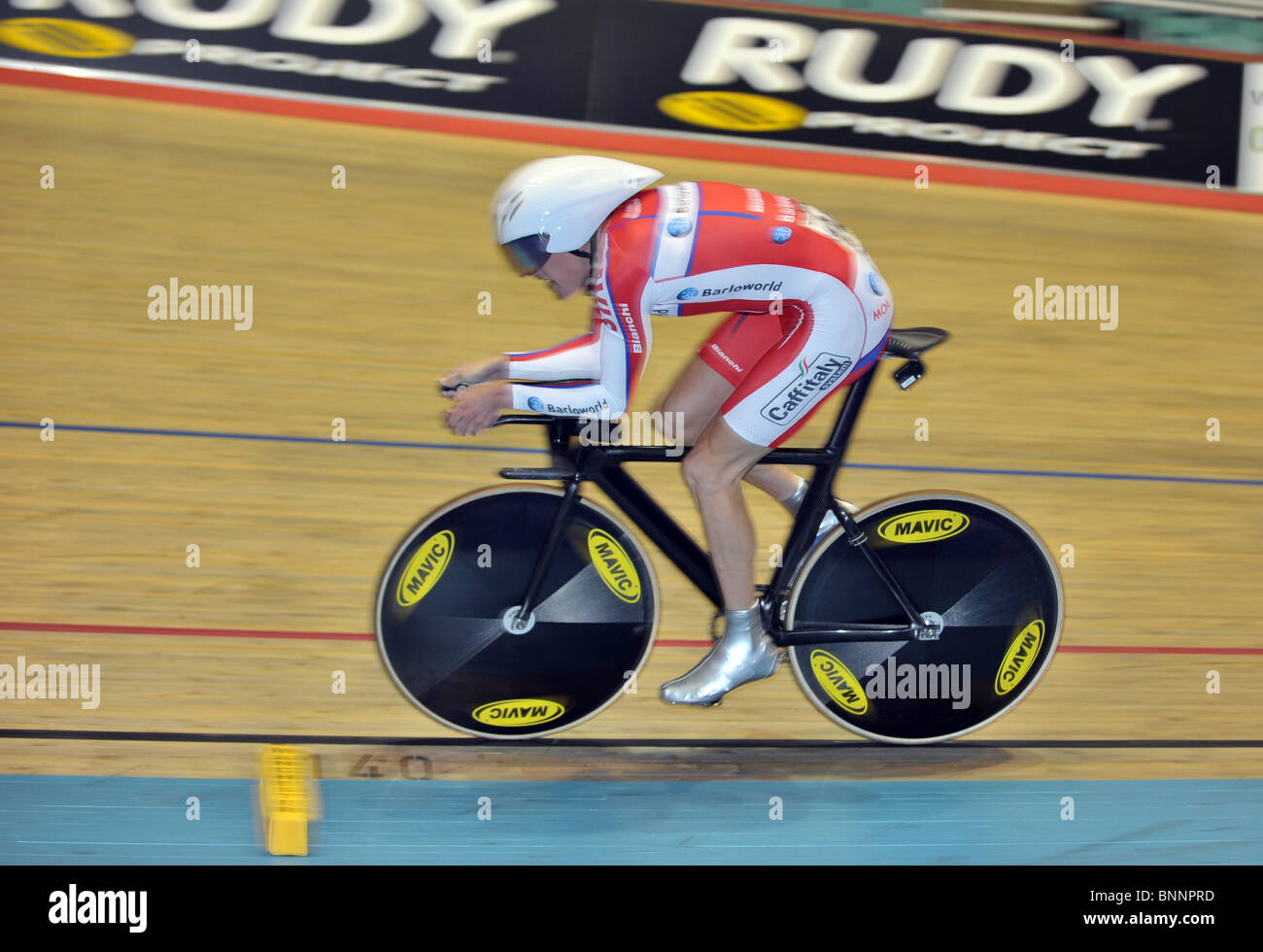 Geraint Thomas (Barloworld). 4km inseguimento qualificazioni. Giovedì pomeriggio. British Cycling Senior Via Nazionale Champ. Foto Stock