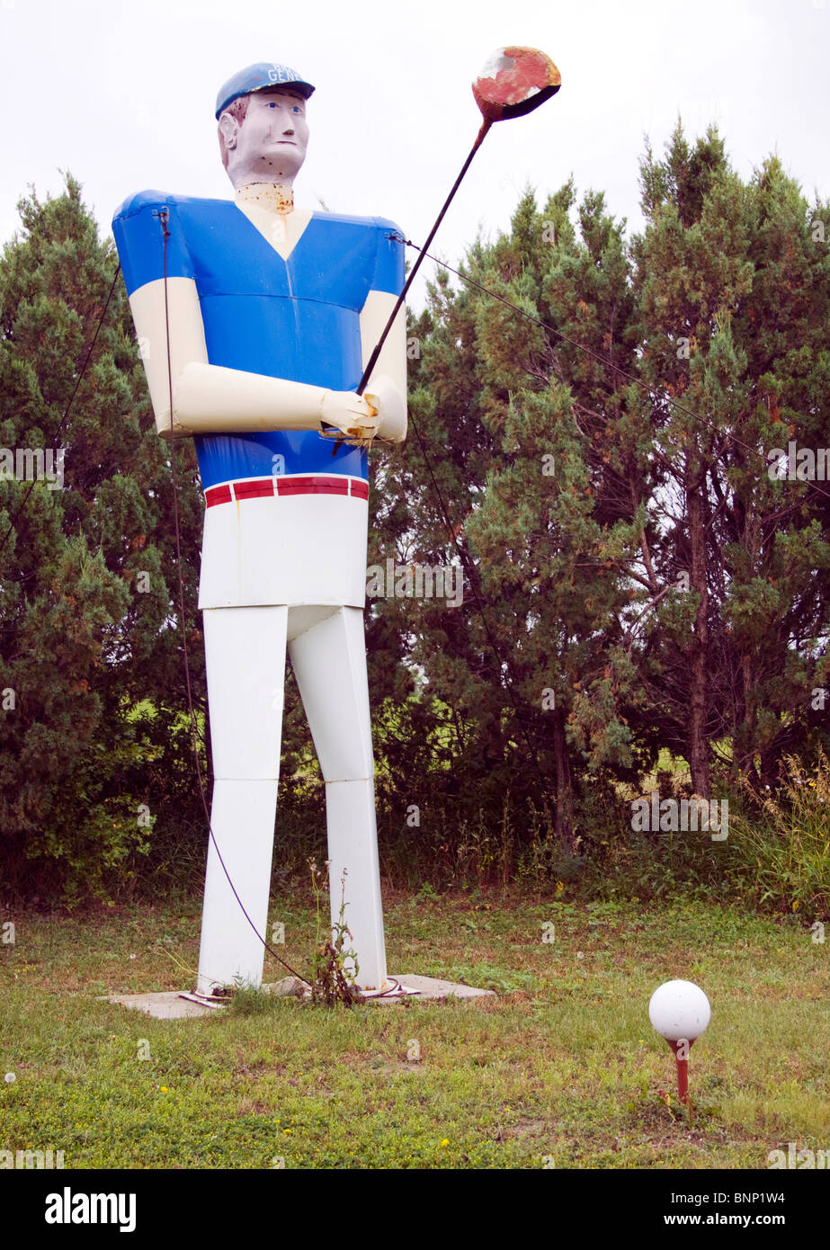 Golfista gigante in guarnigione North Dakota Foto Stock