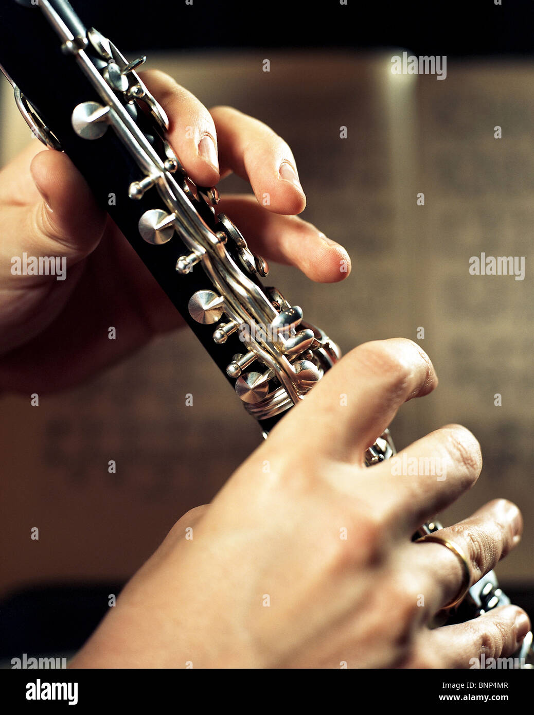 Clarinetto, uno strumento musicale da una famiglia di legni Foto stock -  Alamy