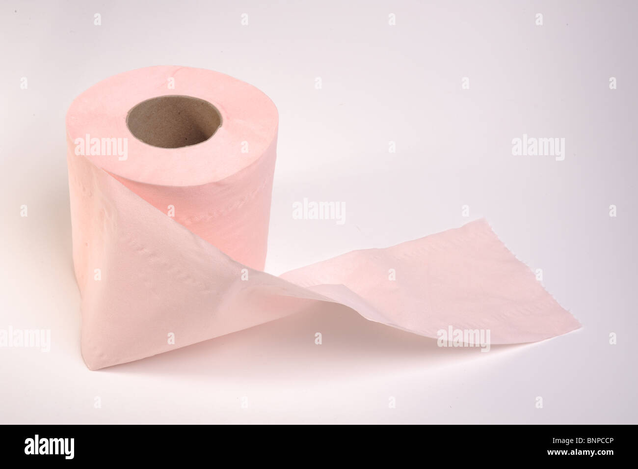 Rosa rotolo di carta igienica Foto Stock