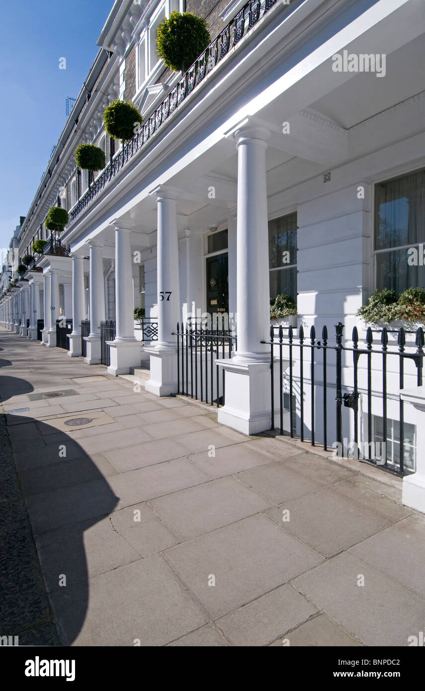 Kensington e Chelsea case Terrazza, London, Regno Unito Foto Stock