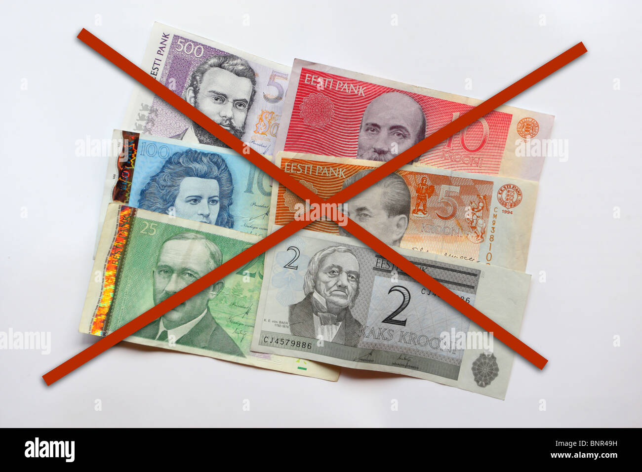 A partire da gennaio 2011 l'Estonia entrerà nella zona euro. Foto Stock