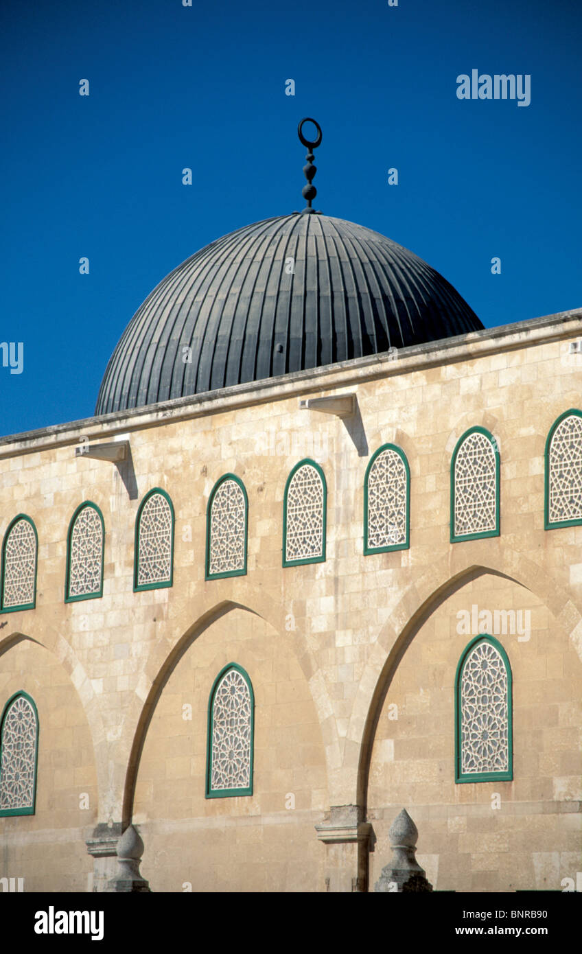 Israele, Gerusalemme la città vecchia. La cupola della moschea Al Aqsa Foto Stock