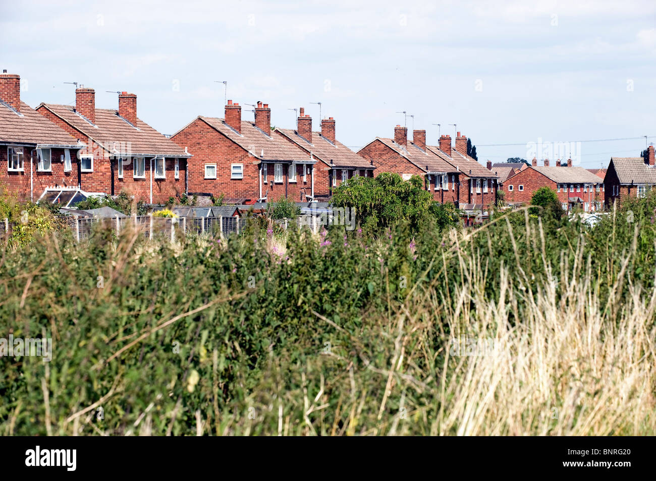 Il vecchio consiglio estate in Thorne vicino a Doncaster Foto Stock