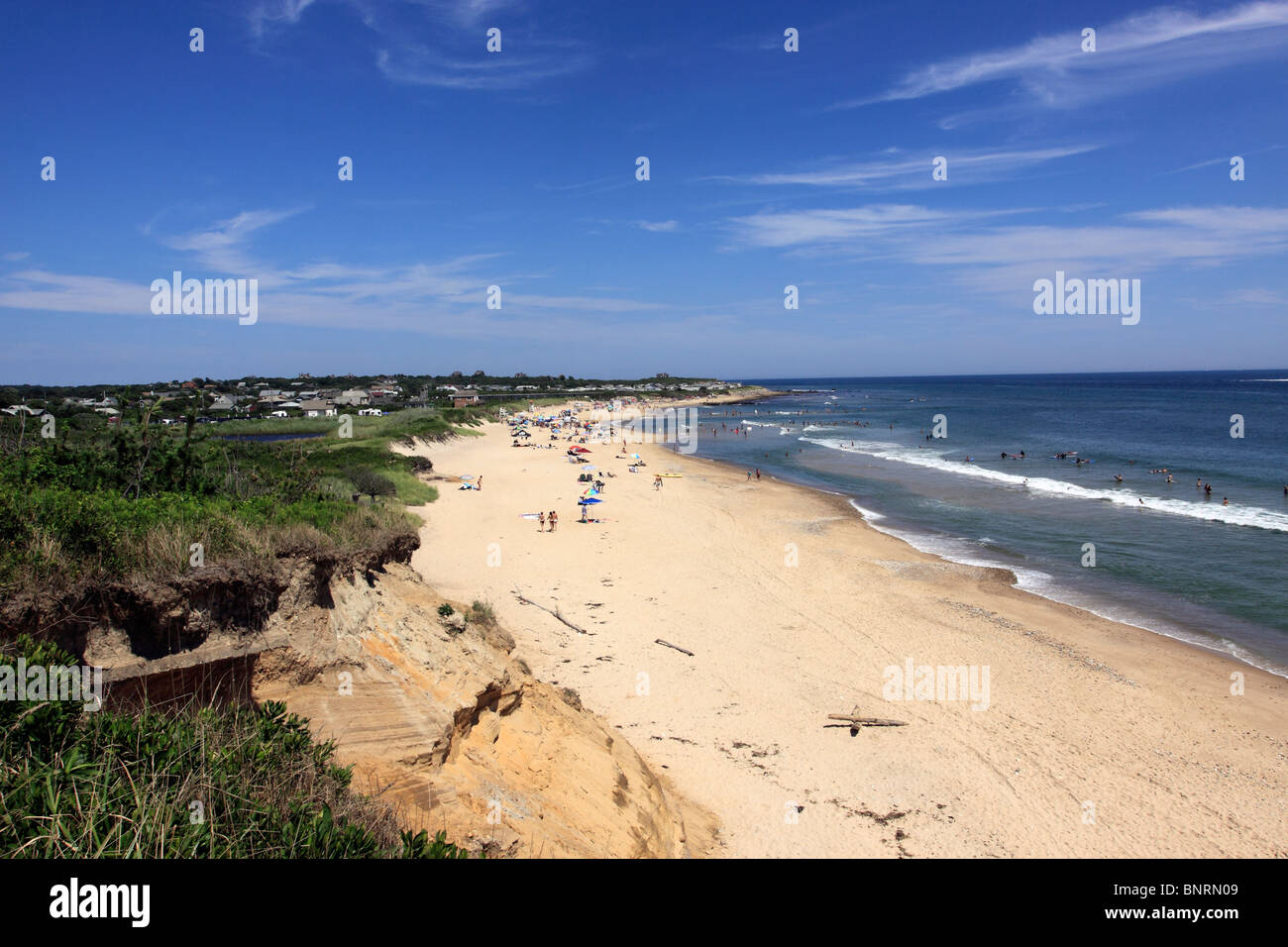 Fosso pianure spiaggia Montauk Long Island NY Foto Stock