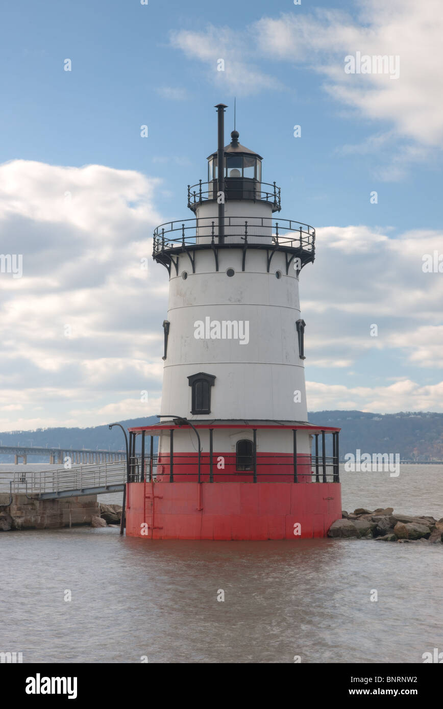 Tarrytown faro, sul fiume Hudson nei pressi del villaggio di Sleepy Hollow, New York. Foto Stock