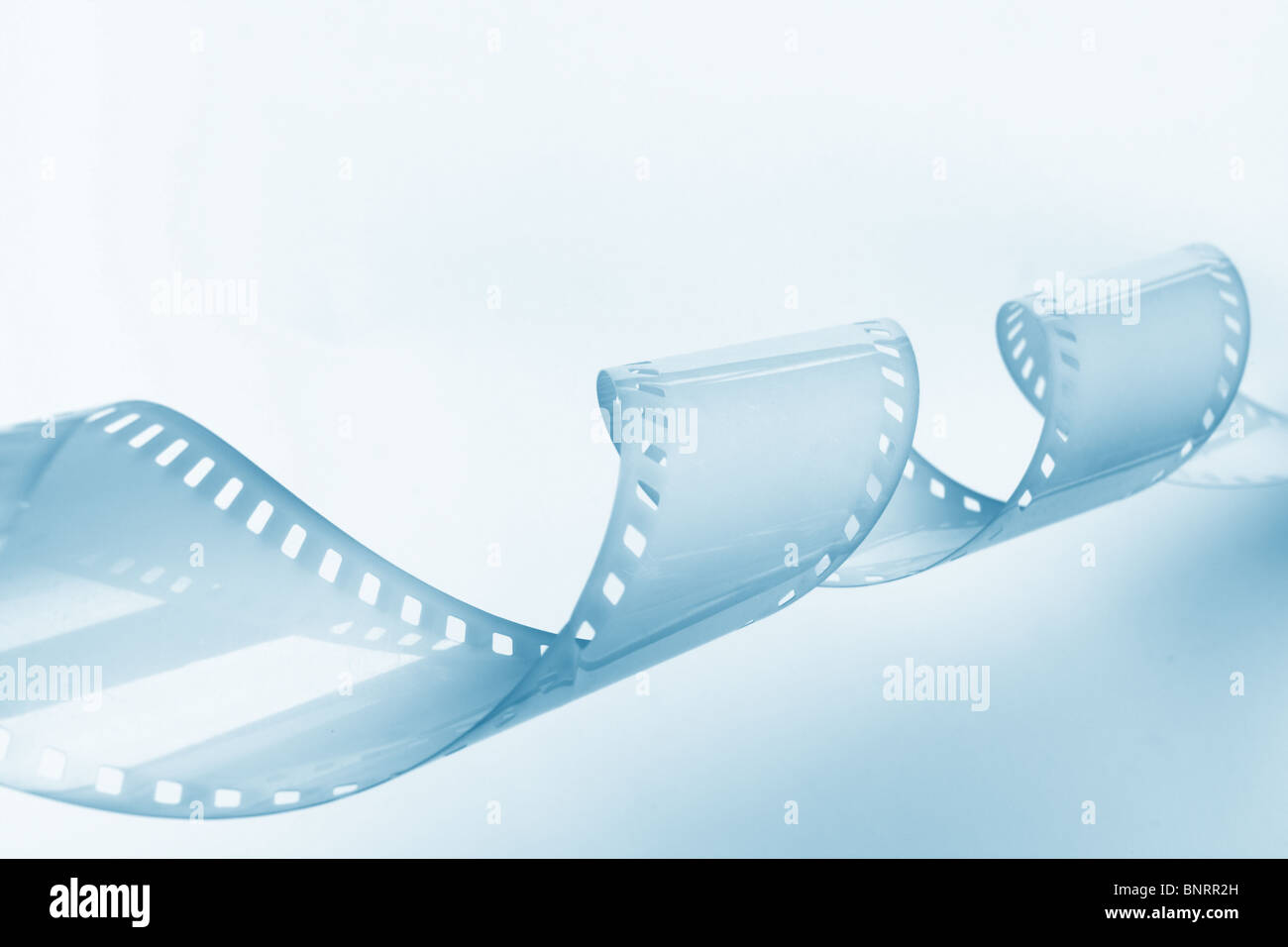 Close-up immagine di curling 35mm Pellicola Foto Stock