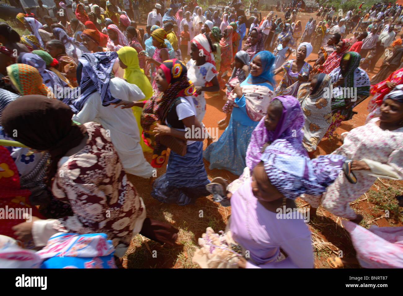 Mwaka Kogwa celebrazione in Makunduchi, Zanzibar, Tanzania Foto Stock