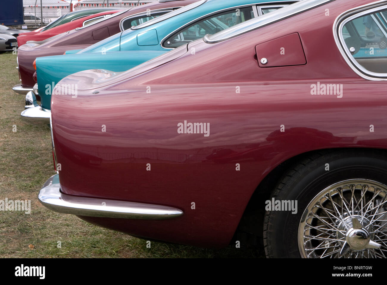 Silverstone Classic. Aston Martin Club parcheggio display Foto Stock