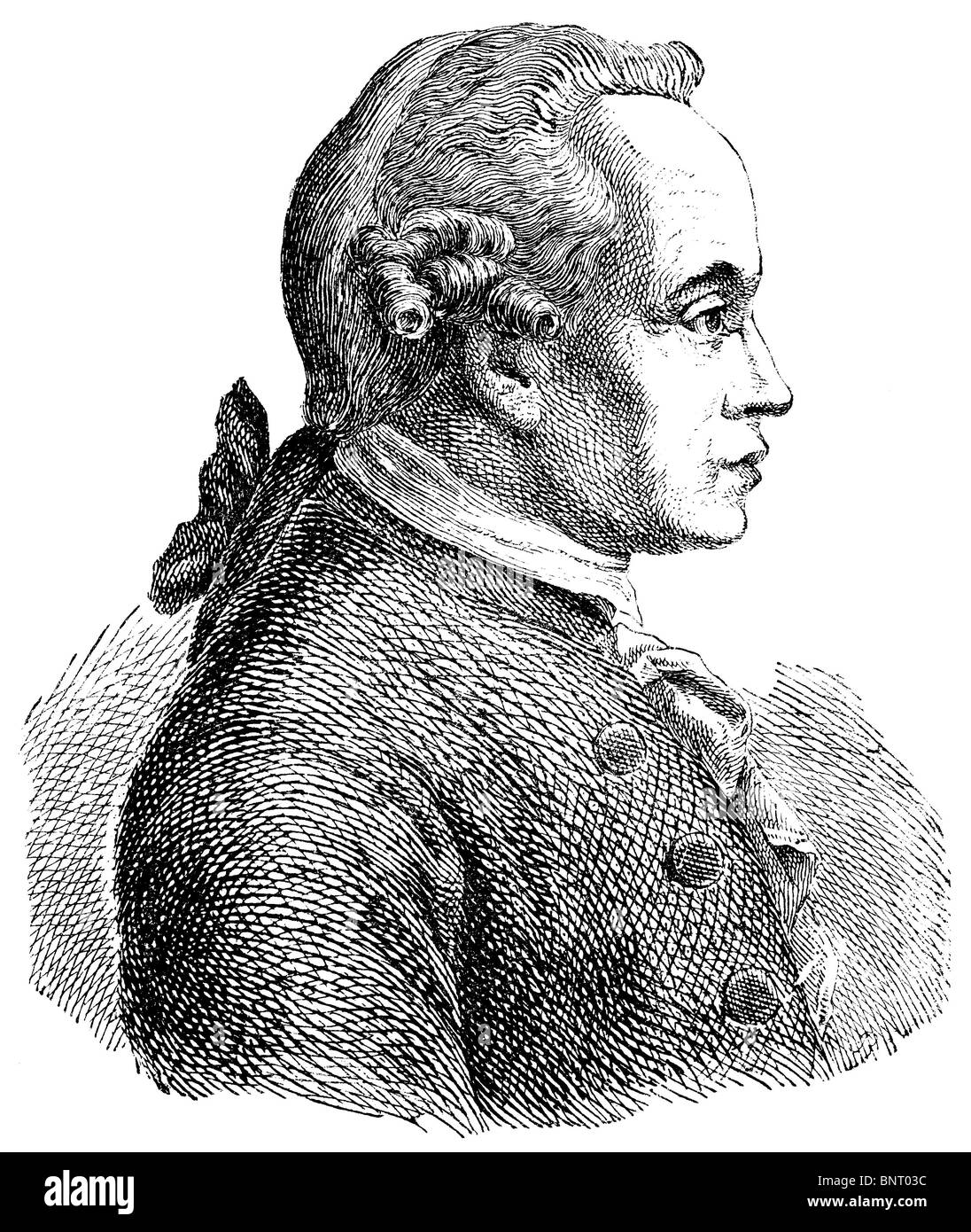 Immanuel Kant (1724 -1804), filosofo tedesco Foto Stock